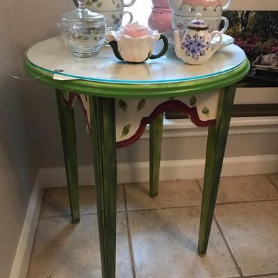 Painted table with glass $65
20 X 24