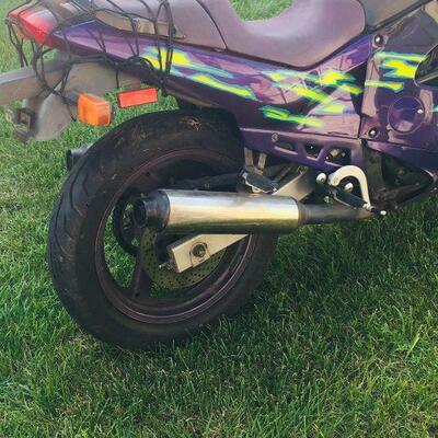 Tailpipe of motorcycle. 