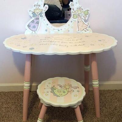 Girl's Vanity Table and Chair.