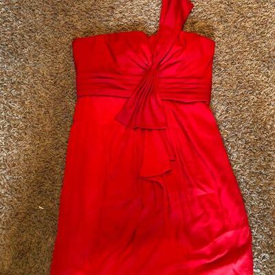Off the shoulder Max Azaria red cocktail dress size 10. 