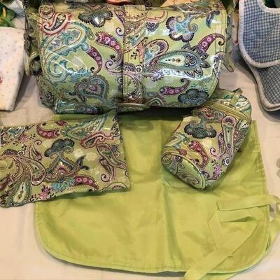 Kalencom diaper bag with accessories.  In good shape. 