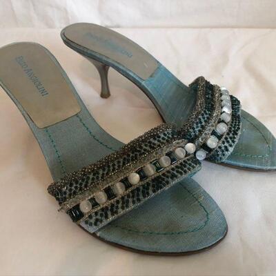 Enzo Angiolini blue with pearls slip ons size 6 1/2.