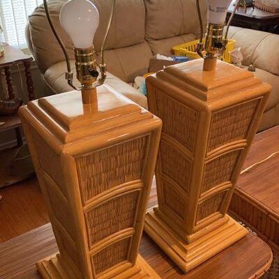 rattan table lamps 