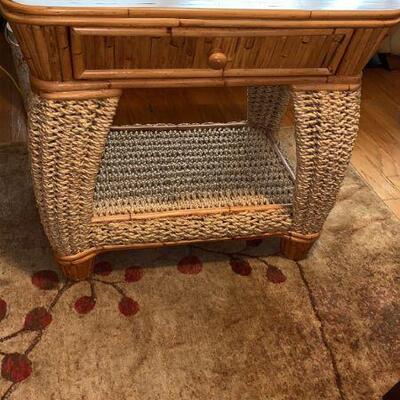 rattan end tables 