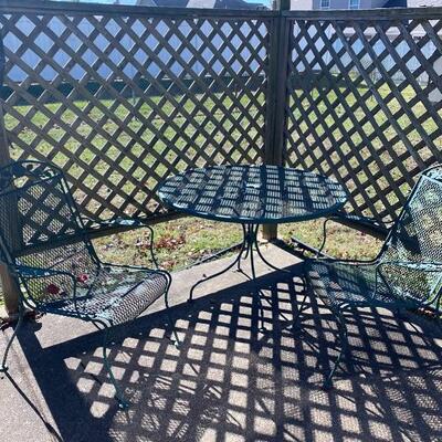 Iron patio table and chairs 