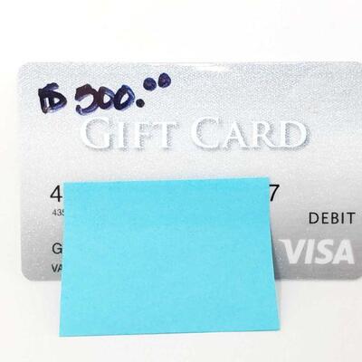 1662	

Vanilla Visa Gift Card
$500