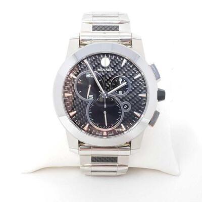 1214	

Silver/Black Movado Vizio Watch
Silver/Black Movado Vizio Watch
OS14-039106.5