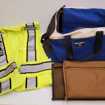 982	

Ralph Lauren Polo Sport Bag, Police Vest, And 2 Pouches
Ralph Lauren Polo Sport Bag, Police Vest, And 2 Pouches
