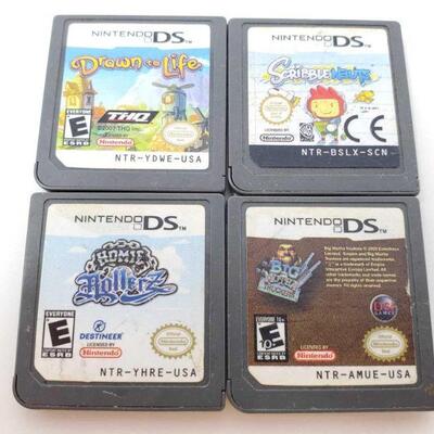 1732	

4 Nintendo DS Games
Includes Drawn To Life, Scibblenauts, Homie Hollerz, And Big Motha Truckers