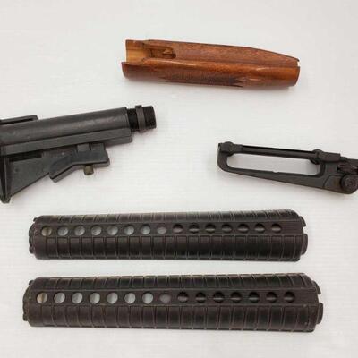 568	

AR-15 Stock, Rear Sight, Hand Guard and Shotgun Fore Grip
AR-15 Stock, Rear Sight, Hand Guard and Shotgun Fore Grip