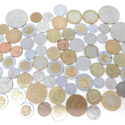 1572	

Approx 64 Foreign Coins And 5 Game Tokens
Approx 64 Foreign Coins And 5 Game Tokens