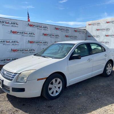 105	

2008 Ford Fusion
Year: 2008
Make: Ford
Model: Fusion
Vehicle Type: Passenger Car
Mileage: 108391
Plate:
Body Type: 4 Door Sedan...