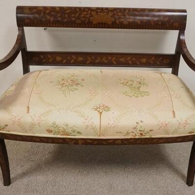 1015	INLAID LOVE SEAT, 43 IN WIDE
