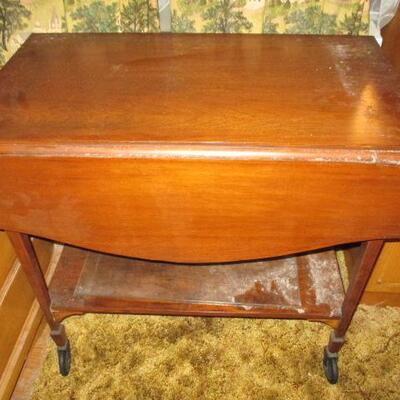 Mid-Century Drop Leaf Accent Table 