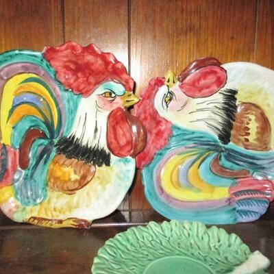 Vintage Rooster Plates 