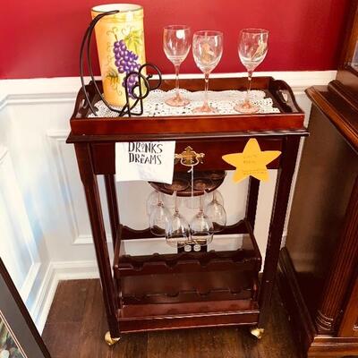 Wine cart with accessories - $100