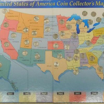 1999 - 2008 Map of 50 State Quarters