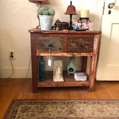 distressed  large side table