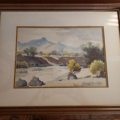 Original watercolor by listed California artist Darwin Duncan.