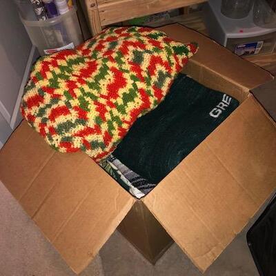 Box full of Afgans & Blankets