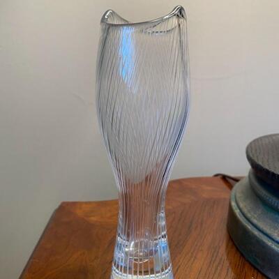 Tapio Wirkkala for Iittala Kantarelli series hand blown crystal vase