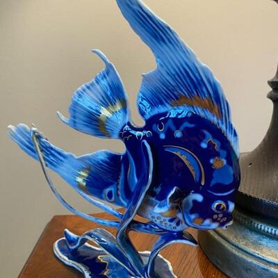 Rosenthal Selb Konigsblan rare blue & gold fish figurine