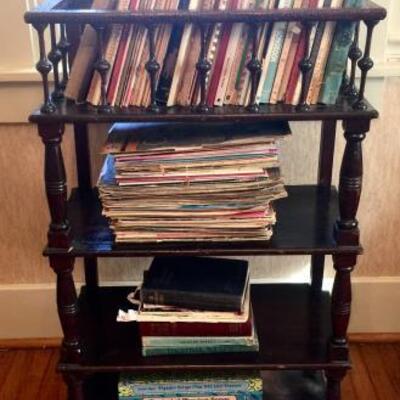 Lot 020-DR: Decorative Shelf with Piano Books & Sheet Music Collection
