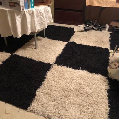 Checkered Shag rug