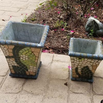 Mosaic Tile Planters. Large $30, Small $20
