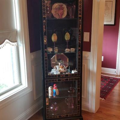 Jasper Furniture Chinoiserie Curio Cabinet. 2 Available. $250 Each. 20
