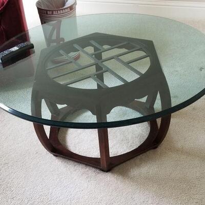 Glass  Top Coffee Table. $40. Some scratches. 