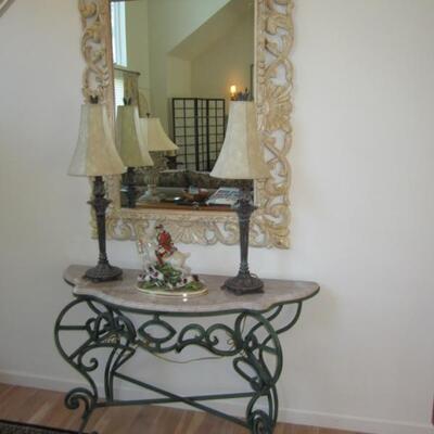 Marble Top Entry Table ~ Many Mirrors To Choose From 