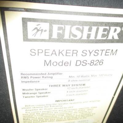 Fisher Speakers Model DS-826 