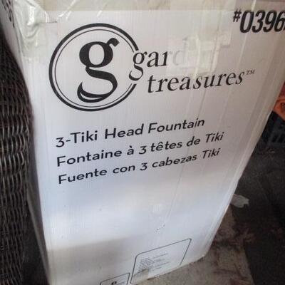Garden Treasures 3-Tiki Head Fountain 