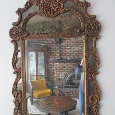 BEAUTIFUL GOLD GILT ENTRY TABLE & MATCHING MIRROR 