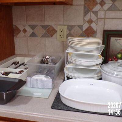 Corelle Ware, Reed & Barton Silverware and Serving Pieces, etc.