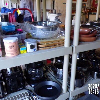 pots and pans, some kitchen items, etc.