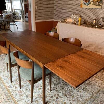 MCM dining table and chairs, made in Denmark, purchased in 1956, mid-century modern