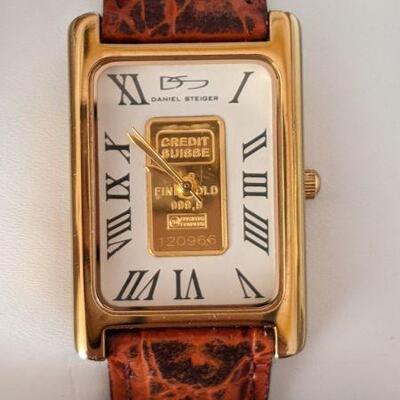 Daniel Steiger men's watch 1 g 24k gold Credit Suisse