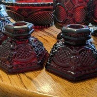 Vintage Avon Cape Cod Ruby Red glassware