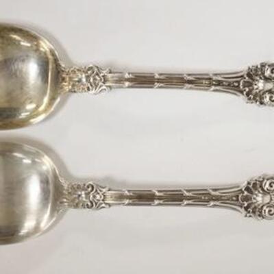 1003	2 STERLING SILVER SERVING SPOONS, 8 1/2 IN LONG, 3.69 TROY OZ	75	125	50	PLEASE PAY ATTENTION FOR DAILY ADDITIONS TO THIS SALE....