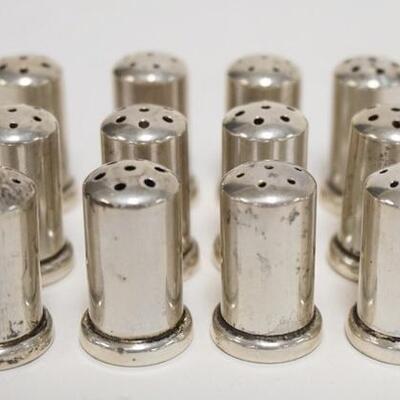 1006	SET OF 12 STERLING SILVER SALT & PEPPER SHAKERS, 1 1/4 IN HIGH, 1.485 TROY OZ	25	50	15	PLEASE PAY ATTENTION FOR DAILY ADDITIONS TO...
