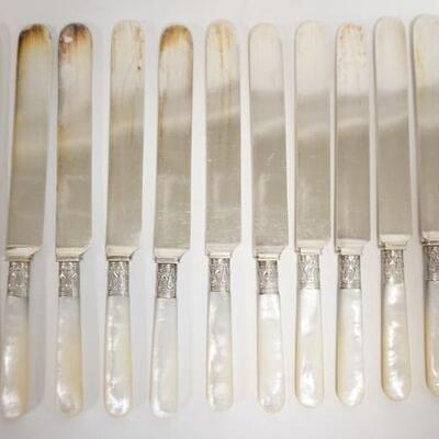 1001	SET OF 12 MOTHER OF PEARL KNIVES, J RUSSELL AND CO, 9 1/4 IN LONG	100	200	25	PLEASE PAY ATTENTION FOR DAILY ADDITIONS TO THIS SALE....