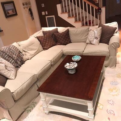 SOLD 
Slipcover Sectional  by ROWE $1500