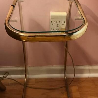 Met and glass table $20