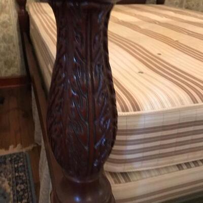 Double wheat four poster bed frame $325