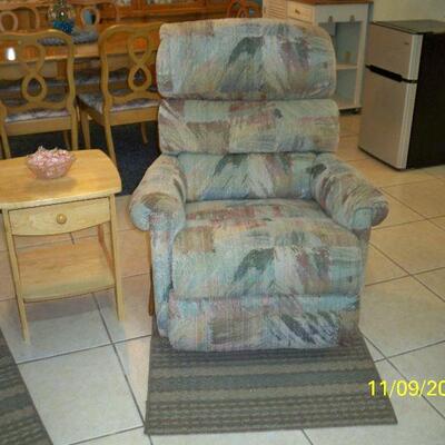 La-z-boy Recliner ; 2nd End Table of pair.