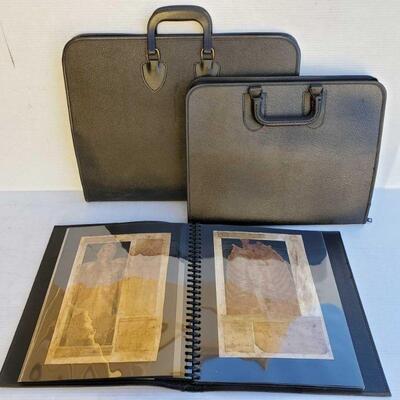#4116 â€¢ 2 Zip Briefcases With Ron Pippin Art