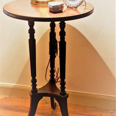 Antique three legged walnut occasional table