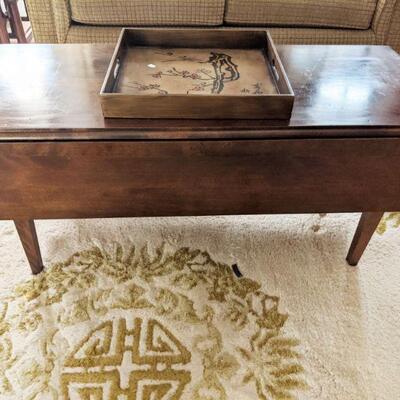 Walnut dropleaf coffee table